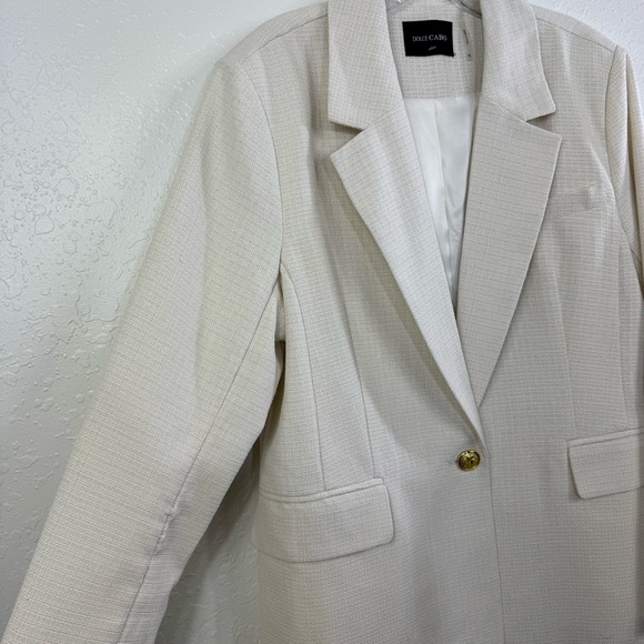 Dolce Cabo Cream career size XL business popover Blazer jacket - Picture 9 of 11
